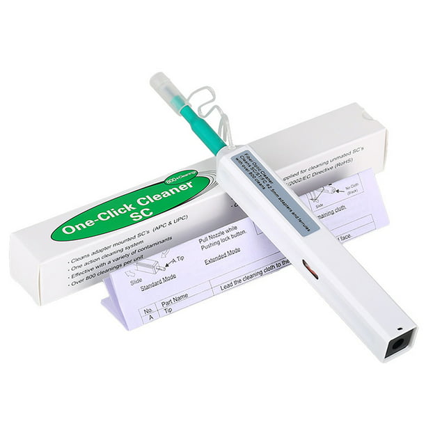 Commercial Grade. PacSatSales Fiber Optic Cleaning Pen SC/ST/FC/SCAPC Cleans Over 800 Times One Click Action 